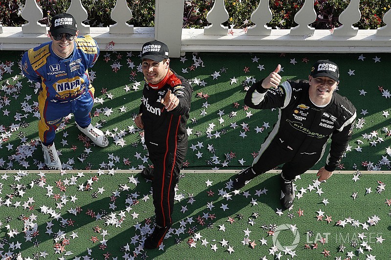 Power wint op Pocono na ronde achterstand