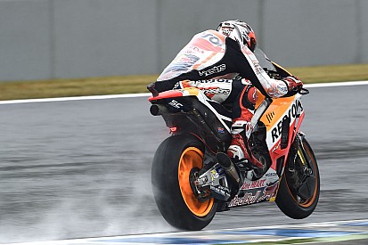 Australian MotoGP: Marquez dominates wet FP3 despite crash