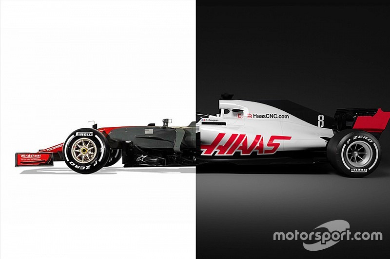 Comparación del viejo coche Haas contra el nuevo