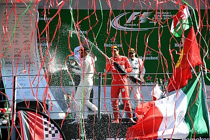 Story behind the photo: Ticker-tape celebration for Monza podium