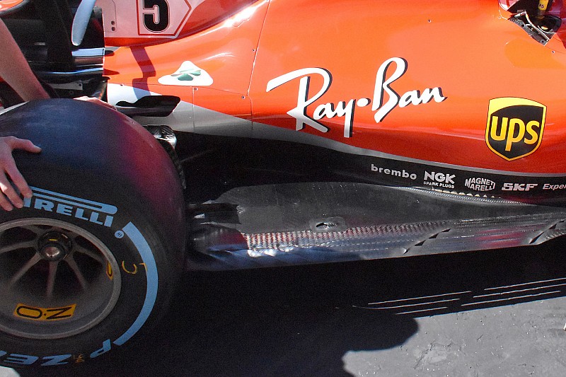 Ferrari: il fondo piatto della SF71H adesso ha tre