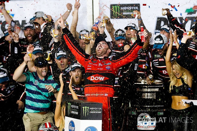 Daytona 500: Austin Dillon takes emotional win after chaotic last-lap