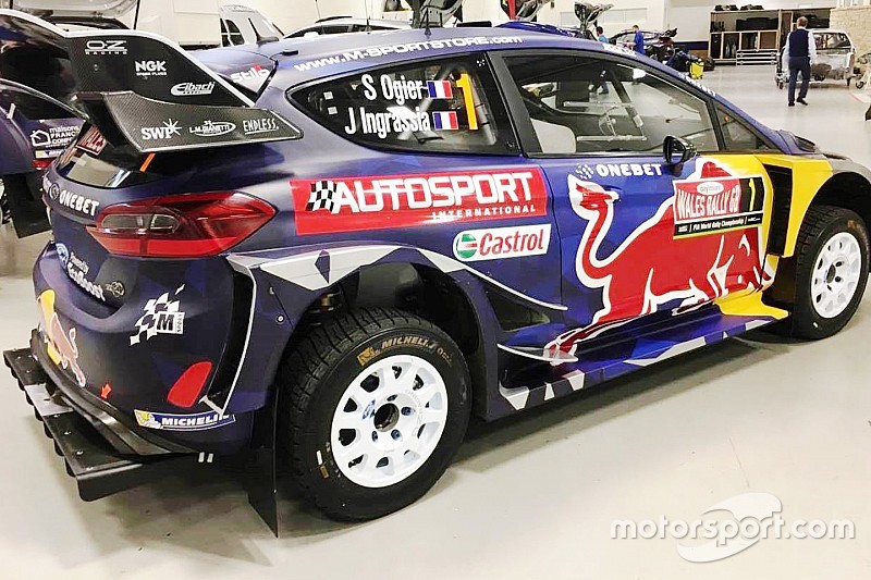 Ogier y Tanak, con una decoración de Autosport para el Rally de Gales
