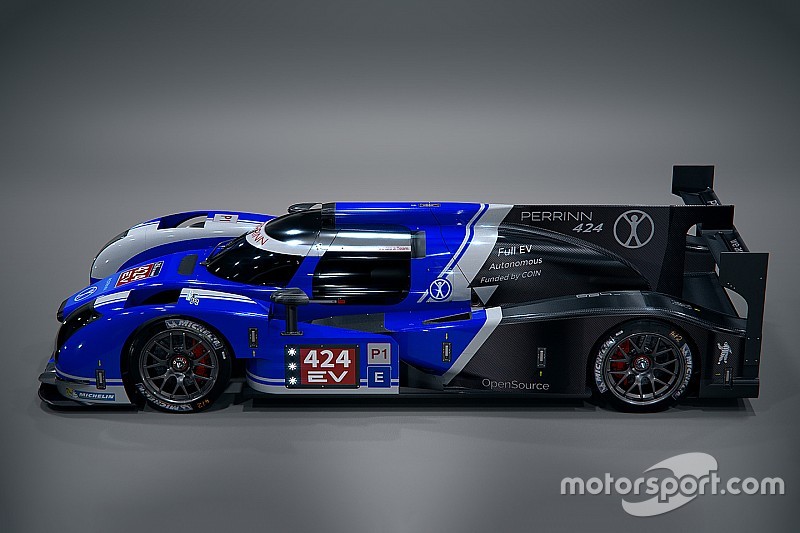 Perrinn prototype aangedreven door drie Formule E-motoren