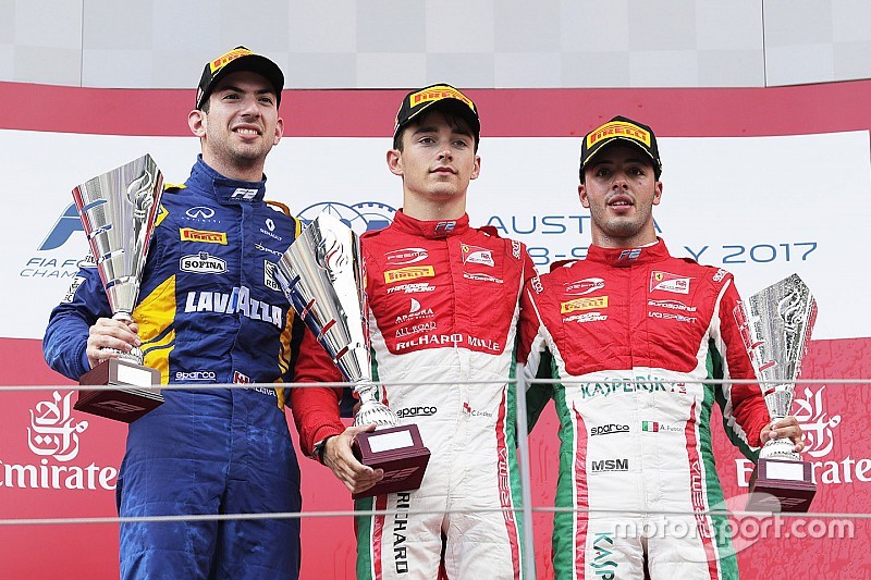 Leclerc logra una intensa cuarta victoria en la F2 en Austria