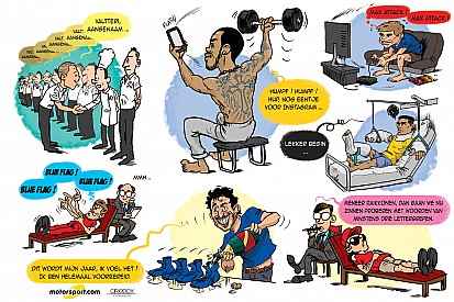 Cartoon van Cirebox - Hoe F1-rijders de winter doorkwamen