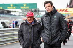 Niki Lauda, Mercedes AMG F1 Non-Executive Chairman and Toto Wolff, Mercedes AMG F1 Director of Motor