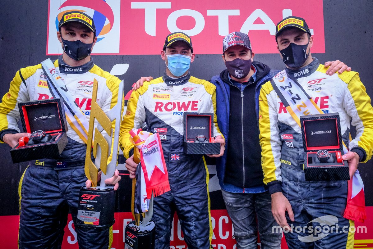 1. #98 ROWE Racing Porsche 911 GT3-R: Nick Tandy, Earl Bamber, Laurens Vanthoor