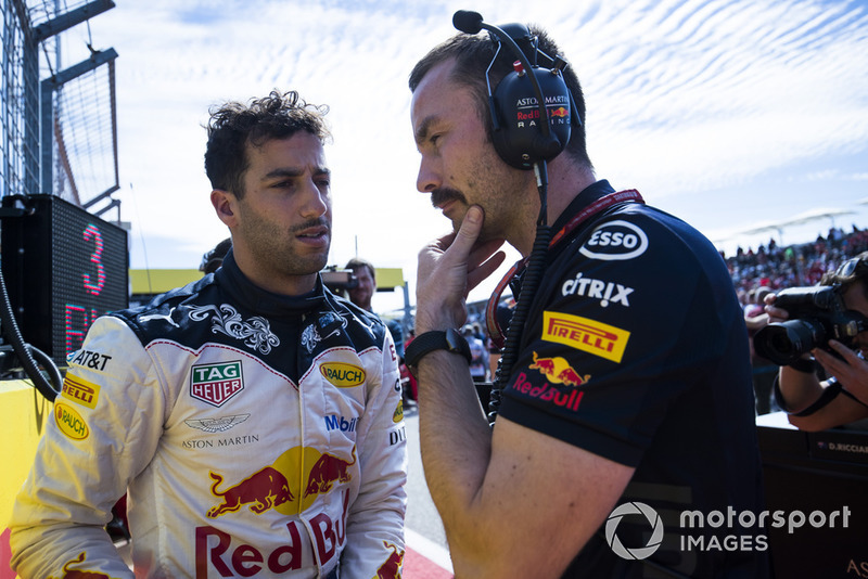 Daniel Ricciardo, Red Bull Racing, sur la grille