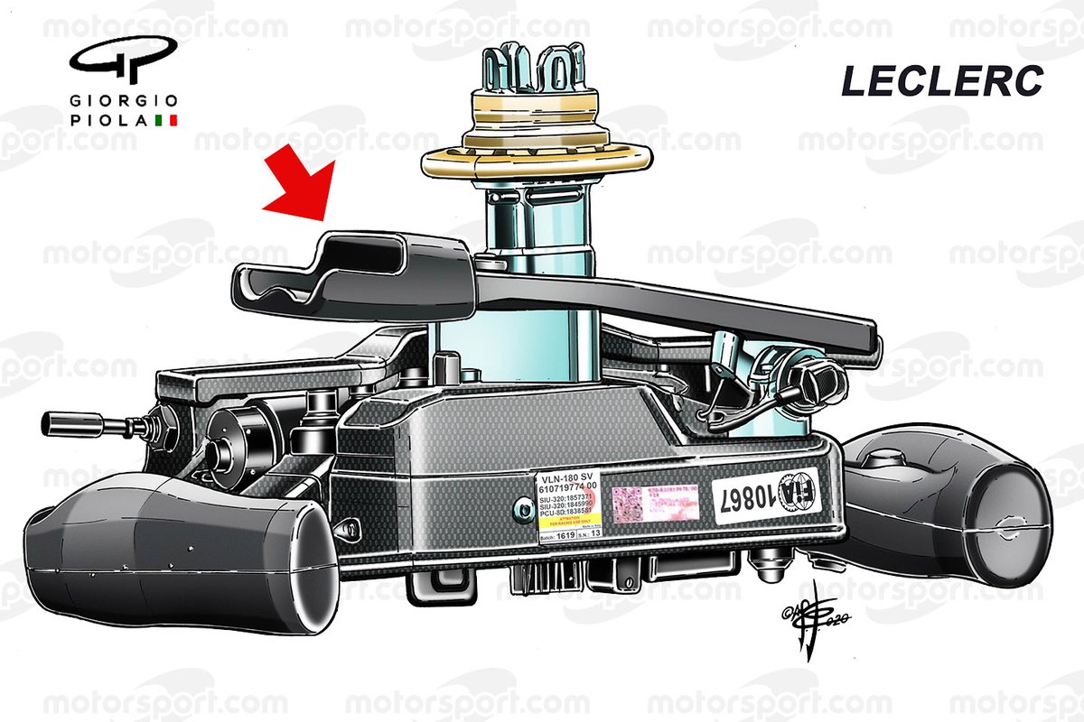Il volante di Charles Leclerc sulla Ferrari SF1000 dello scorso anno