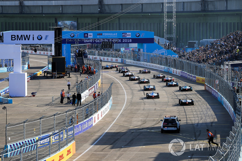 The Grid lines up for the start of the Berlin ePrix