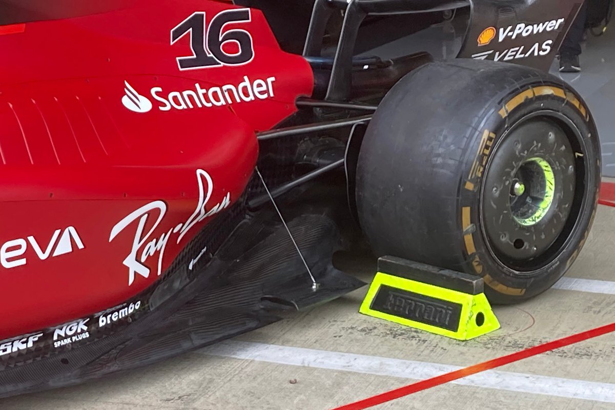 Detalle de la parte trasera del Ferrari F1-75