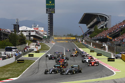 Start: Nico Rosberg, Mercedes AMG F1 Team, und Lewis Hamilton, Mercedes AMG F1 Team