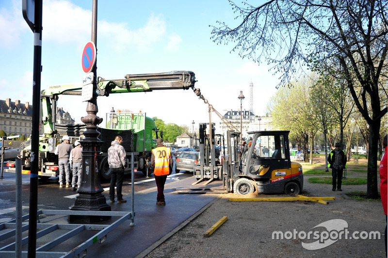 Voorbereidingen op de ePrix van Parijs