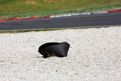 De Pirelli band van Esteban Gutierrez, Haas F1 Team bij de start
