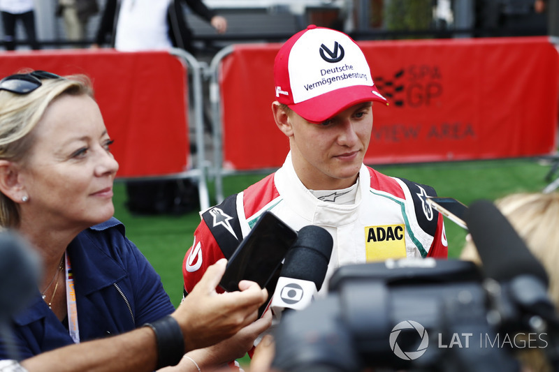 Mick Schumacher is interviewed