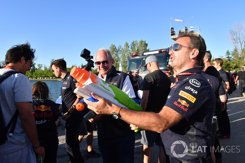 Christian Horner, Red Bull Racing Team Principal at the raft race