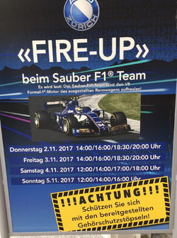 Sauber F1 Team bei der Auto Zürich am 1. November, Plakat