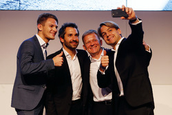 Marco Wittmann; Timo Glock; Stefan Reinhold, Team Principal BMW Team RMG and Augusto Farfus