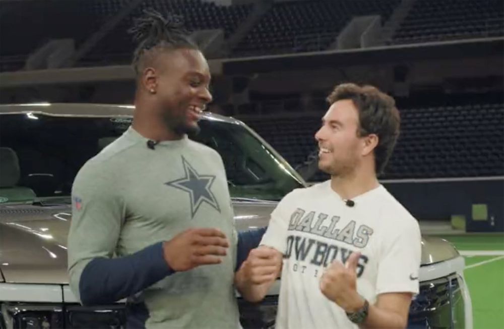 Sergio Pérez, Red Bull y Michael Gallup Dallas Cowboys
