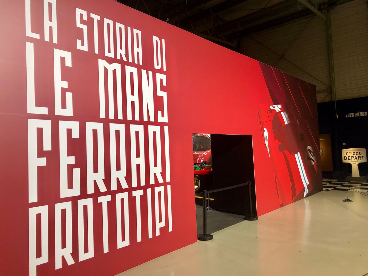 L'entrée de l'exposition Ferrari au Musée des 24 Heures.