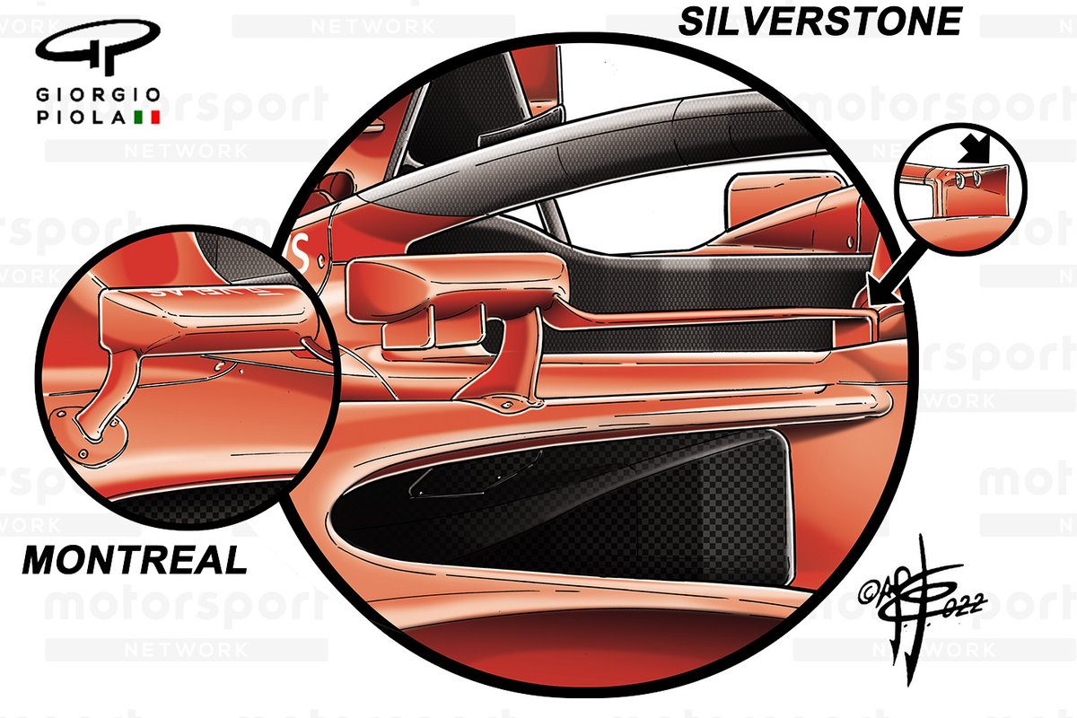 Ferrari F1-75 new mirror, British GP
