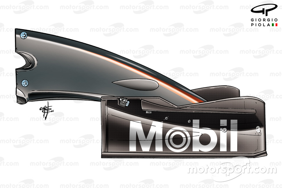 McLaren MP4-19 del 2004 con il telaio alto e il muso basso: è una soluzione che rivedremo l'anno prossimo?