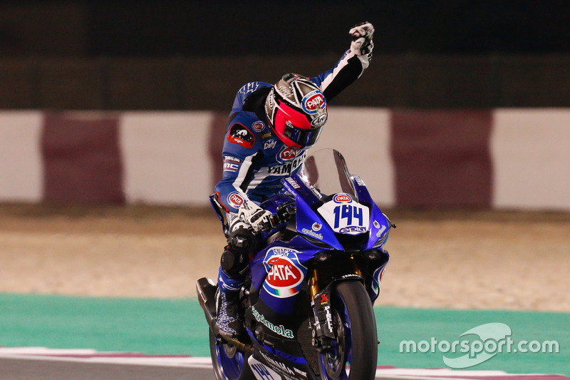 Lucas Mahias, GRT Yamaha Official WorldSSP Team celebra