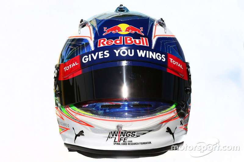 El casco de Daniel Ricciardo, Red Bull Racing