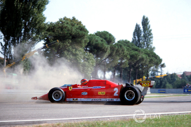 Gilles Villeneuve, Ferrari 126C in testacoda al GP d'Italia 1980