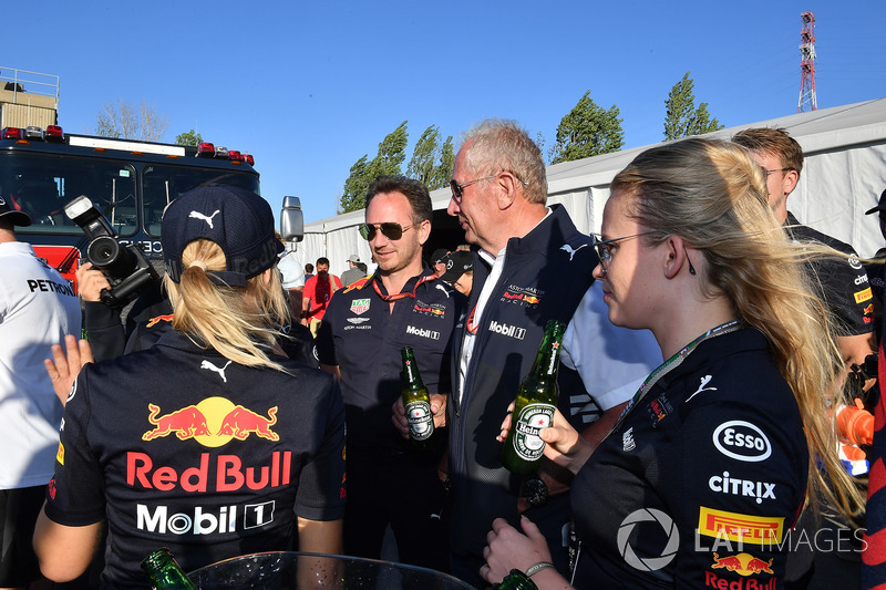 Christian Horner, Red Bull Racing Team Principal and Dr Helmut Marko, Red Bull Motorsport Consultant