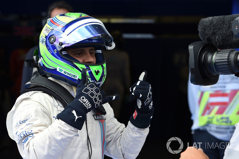 Felipe Massa celebrando una pole con Williams