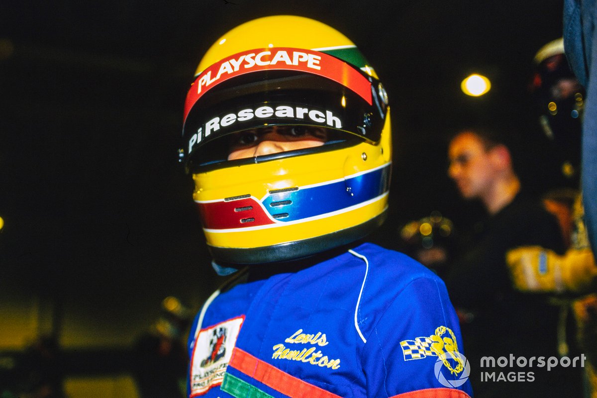 De piepjonge Lewis Hamilton maakte veel indruk