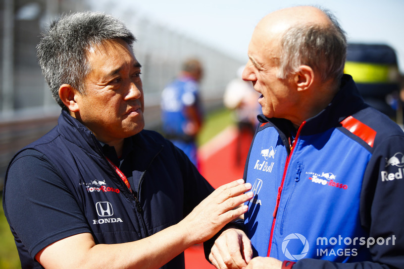 Masashi Yamamoto, manager (Honda Motorsport) et Franz Tost, directeur (Scuderia Toro Rosso)