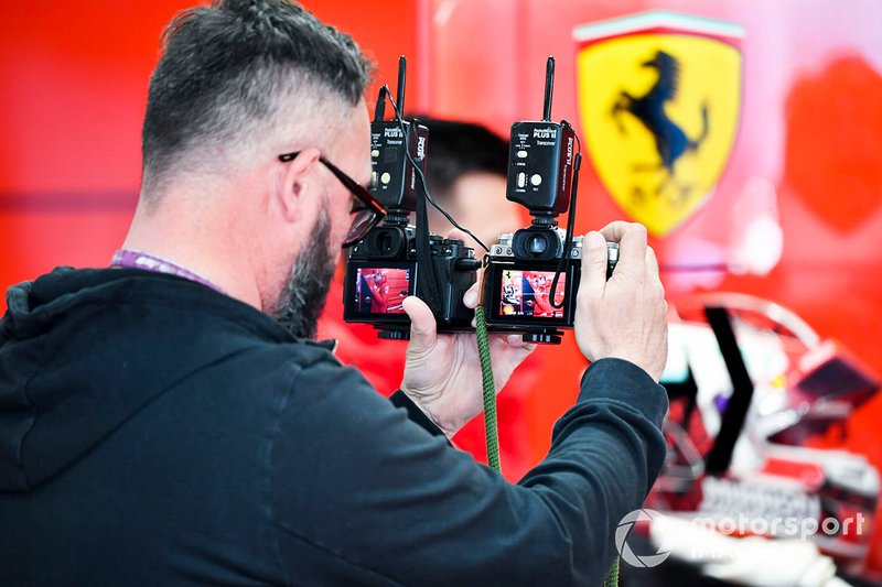 Cameraman in the garage