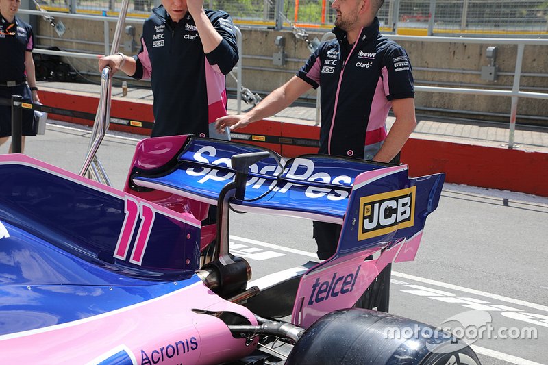 Racing Point RP19: ecco l'ala posteriore a cucchiaio