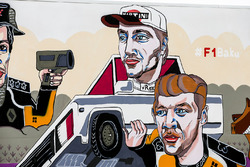 Шарж: Карлос Сайнс, Renault Sport F1 Team, Сергей Сироткин, Williams, и Нико Хюлькенберг, Renault Sport F1 Team