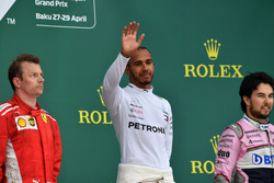 Podyum: Yarış galiba, Lewis Hamilton, Mercedes-AMG F1, 2. Kimi Raikkonen, Ferrari, 3. Sergio Perez, Force India