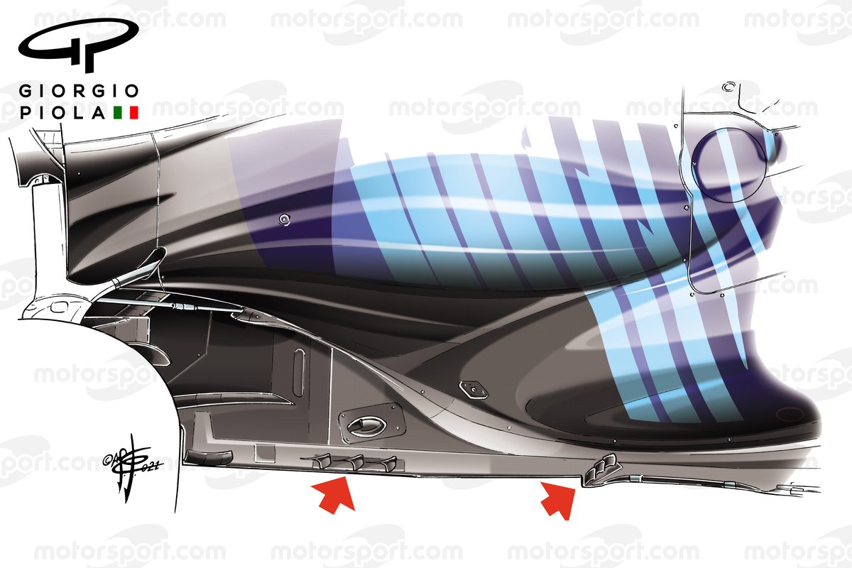 Williams FW43B floor detail