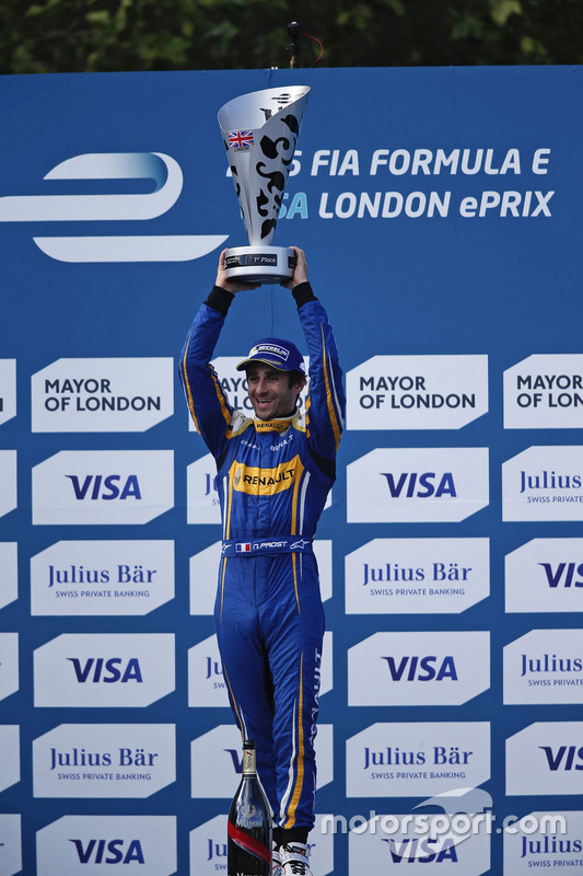 Ganador de la carrera Nicolas Prost, Renault e.Dams