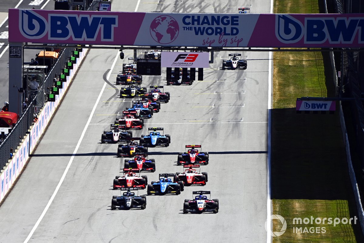 Logan Sargeant, Charouz Racing System, Matteo Nannini, Hwa Racelab, Victor Martins, MP Motorsport, Arthur Leclerc, Prema Racing, Olli Caldwell, Prema Racing, Jack Doohan, Trident, Clement Novalak, Trident Clement Novalak, Trident, Jak Crawford, Hitech Grand Prix, Caio Collet, MP Motorsport, Alexander Smolyar, ART Grand Prix, Dennis Hauger, Prema Racing