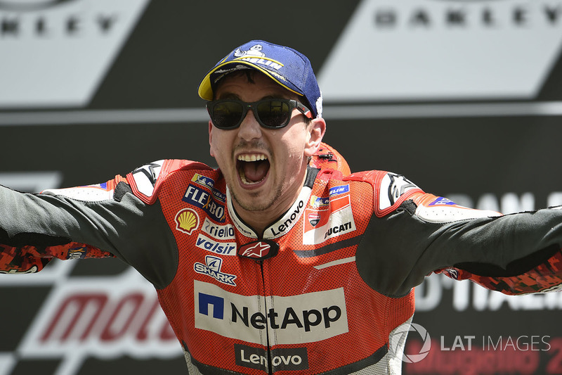 Podio: ganador de la carrera Jorge Lorenzo, Ducati Team