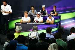 The FIA Press Conference: Esteban Ocon, Manor Racing; Nico Hulkenberg, Sahara Force India F1; Daniil Kvyat, Scuderia Toro Rosso; Nico Rosberg, Mercedes AMG F1; Jenson Button, McLaren; Felipe Massa, Williams