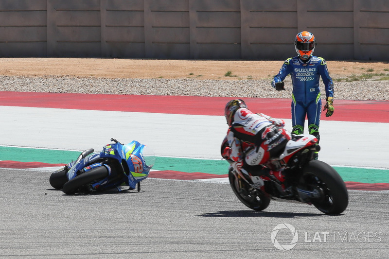Caída de Alex Rins, Team Suzuki MotoGP