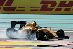 Kevin Magnussen, Renault Sport F1 Team RS16 blokkeert de banden bij het remmen