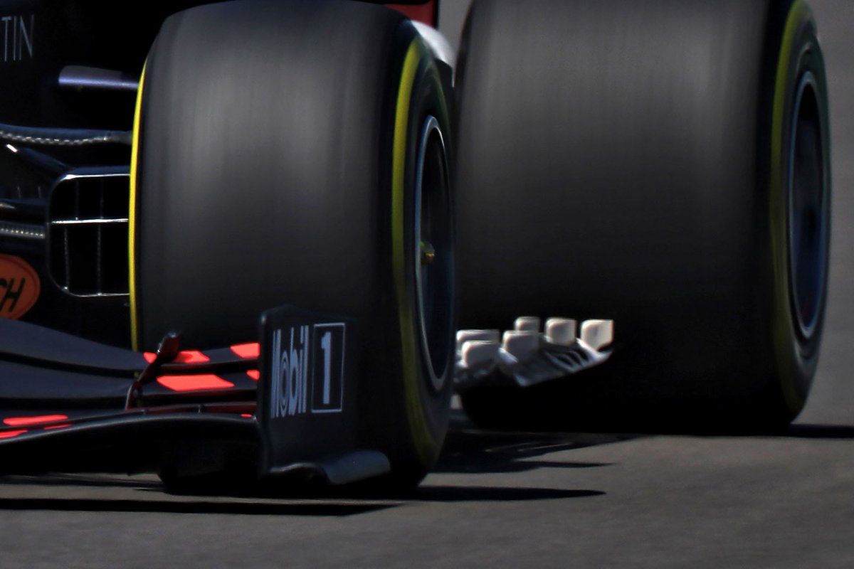 Detalle del fondo del Red Bull Racing RB16
