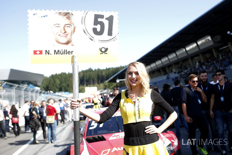 Chica de la parrilla para Nico Müller, Audi Sport Team Abt Sportsline, Audi RS 5 DTM
