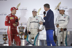 Podyum: David Coulthard, Channel 4, 2. Valtteri Bottas, Mercedes-AMG F1, yarış galibi Sebastian Vettel, Ferrari, 3. Lewis Hamilton, Mercedes-AMG F1