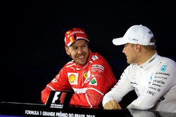 Sebastian Vettel, Ferrari and Valtteri Bottas, Mercedes AMG F1 in the Press Conference