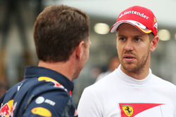 Керівник Red Bull Racing Крістіан Хорнер, Себастьян Феттель, Ferrari